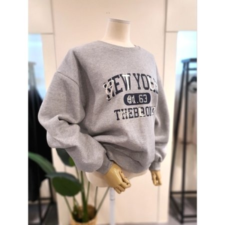 뉴욕 자수 기모 맨투맨 3색상