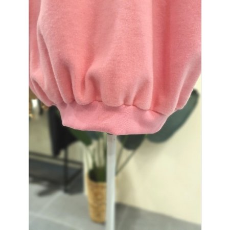 겉기모 박시 맨투맨 핑크