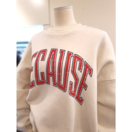 겉기모 박시 맨투맨 아이보리