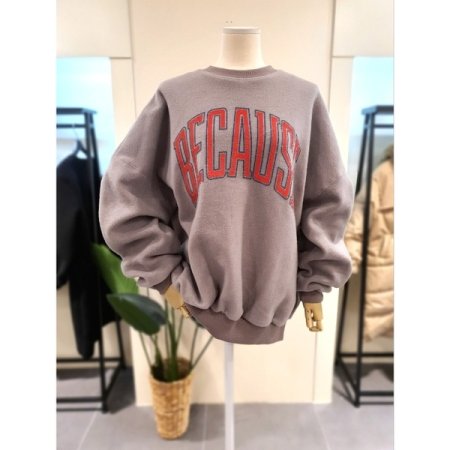 겉기모 박시 맨투맨 아이보리