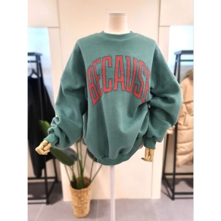 겉기모 박시 맨투맨 아이보리