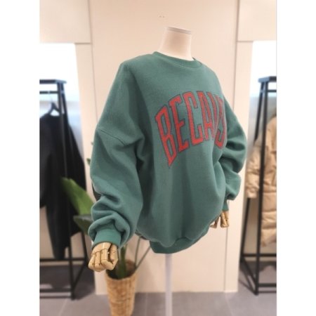 겉기모 박시 맨투맨 그린