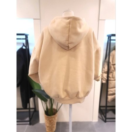 엠보 기모 루즈핏 후드티 옐로우