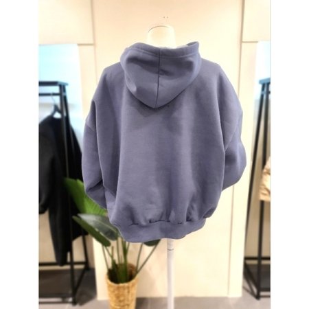 뉴욕 기모 루즈핏 후드티 스카이블루