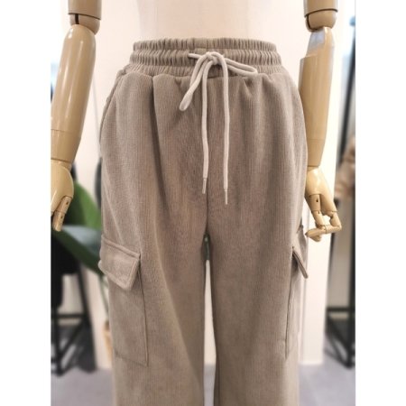 기모 코듀 와이드 팬츠 베이지