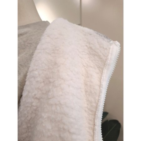 뽀글 후드 집업 점퍼 아이보리