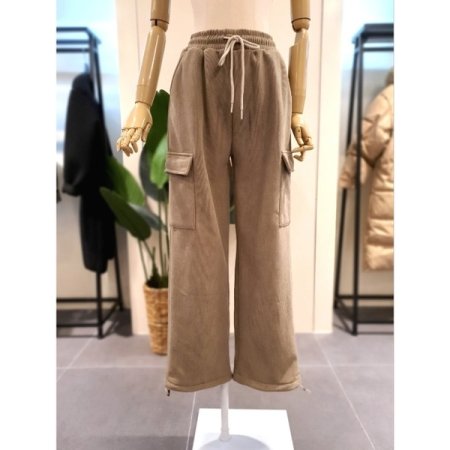 기모 코듀 카고 와이드 팬츠 2색상