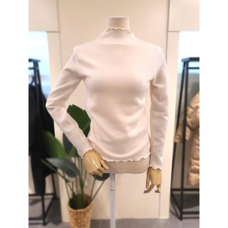 기모 물결 반목 티셔츠 핑크