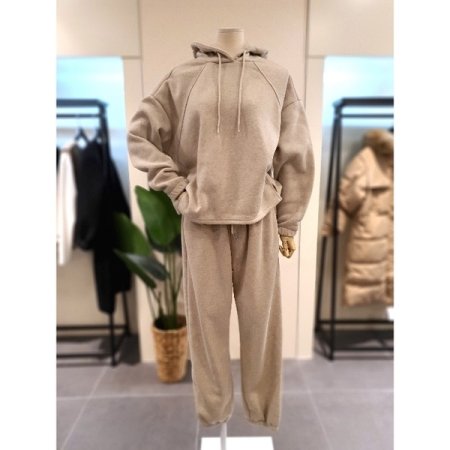 기모 후드티 조거 세트 2색상