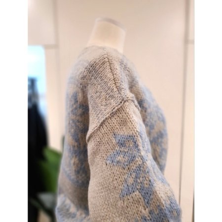 눈송이 도톰 니트 베이지