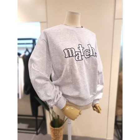 하트 콤마 자수 이중넥 맨투맨 LG