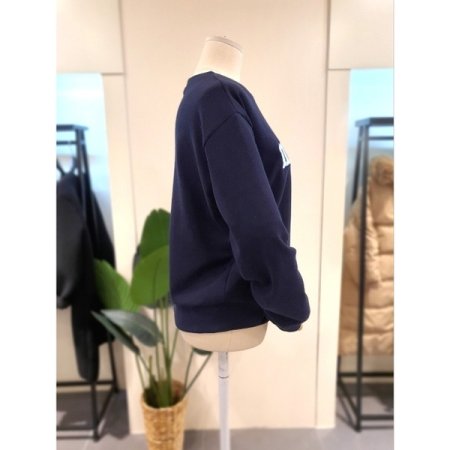 하트 콤마 자수 이중넥 맨투맨 NA