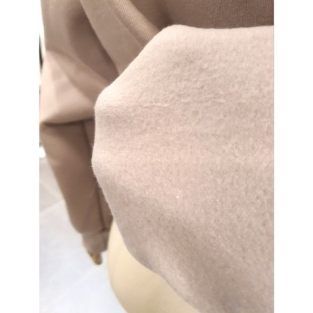 발포 프린팅 기모 맨투맨 베이지