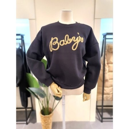 베일리 뽀글 자수 기모 맨투맨 DG