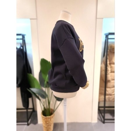 베일리 뽀글 자수 기모 맨투맨 DG