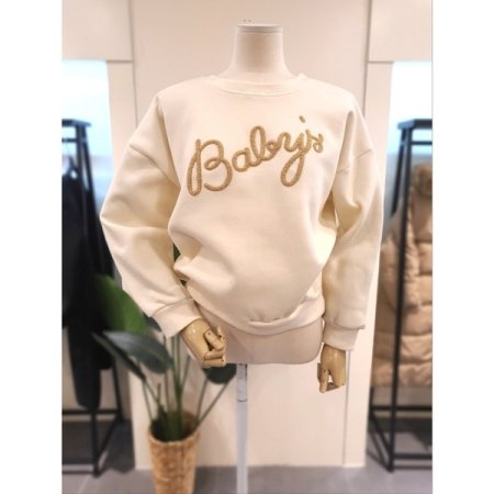 베일리 뽀글 자수 기모 맨투맨 DG