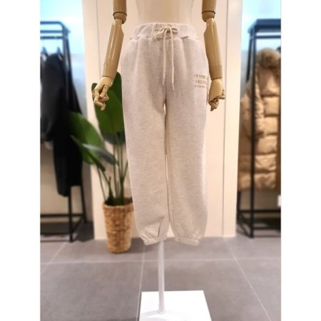 펄슨 레터링 반집업 기모 세트 오트밀