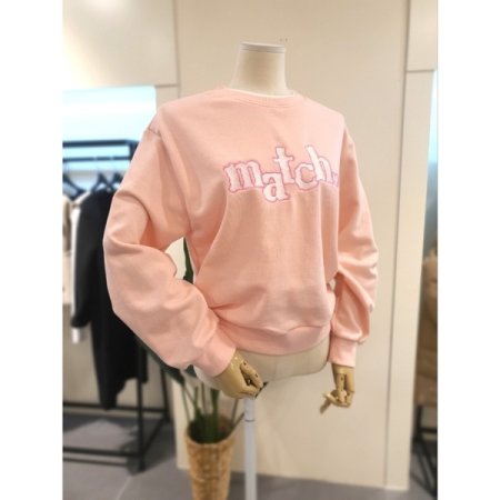 하트 콤마 자수 이중넥 맨투맨 PK