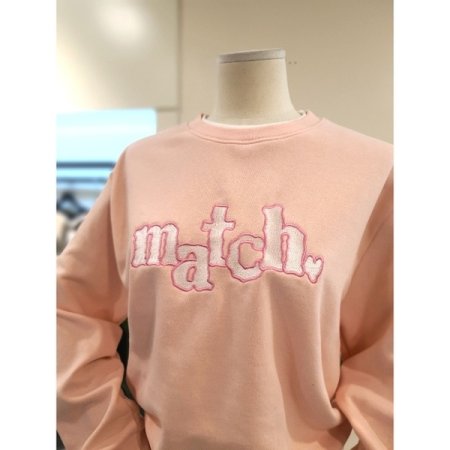 하트 콤마 자수 이중넥 맨투맨 PK