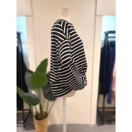 캠프 스트라이프 티셔츠 블랙