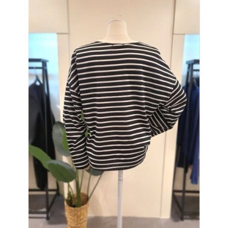 캠프 스트라이프 티셔츠 블랙