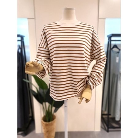 캠프 스트라이프 티셔츠 블랙