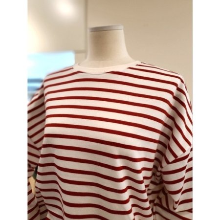 스트라이프 티셔츠 스카이블루