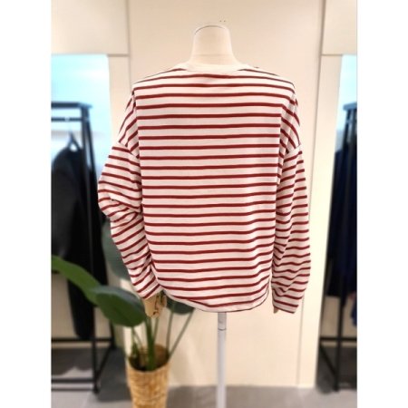 스트라이프 티셔츠 스카이블루