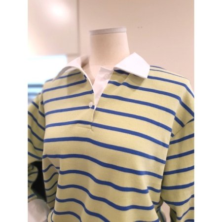 레이어드 스트라이프 카라 맨투맨 LE