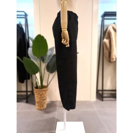 면혼방 와이드 밴딩 팬츠 블랙