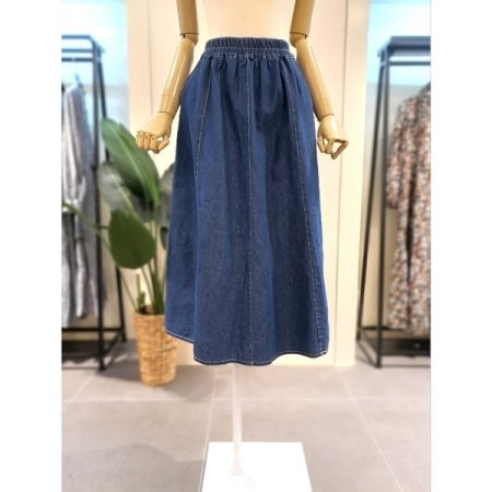 스티치 밴딩 데님 스커트 청치마 DL