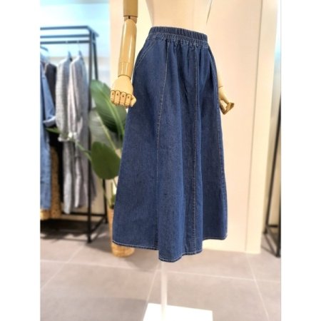 스티치 밴딩 데님 스커트 청치마 DL