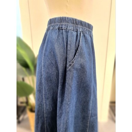 스티치 밴딩 데님 스커트 청치마 DL