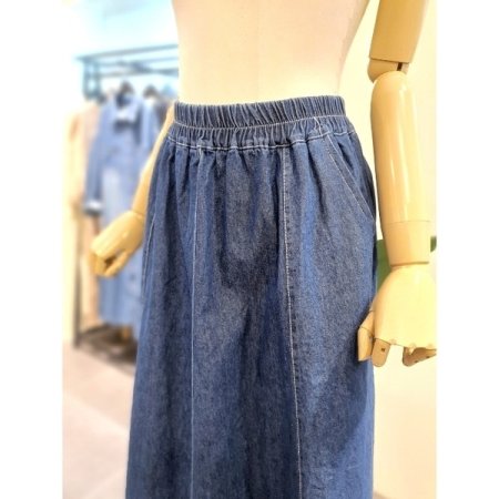 스티치 밴딩 데님 스커트 청치마 DL