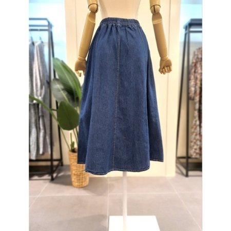 스티치 밴딩 데님 스커트 청치마 DL