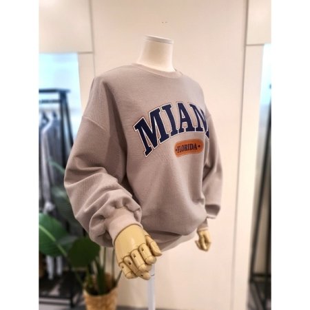 마이애미 쭈리 맨투맨 베이지