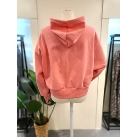 이티씨 쭈리 크롭 후드티셔츠 핑크