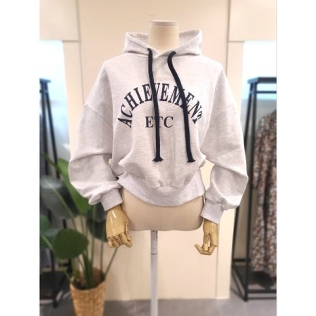 이티씨 쭈리 크롭 후드티셔츠 핑크