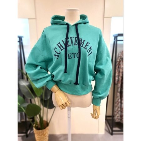 이티씨 쭈리 크롭 후드티셔츠 핑크