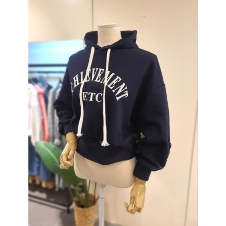 이티씨 쭈리 크롭 후드티 네이비