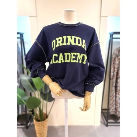 미스칸트 아카데미 스티치 쭈리 맨투맨 그레이