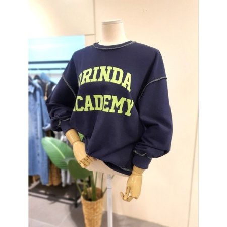 아카데미 스티치 쭈리 맨투맨 네이비