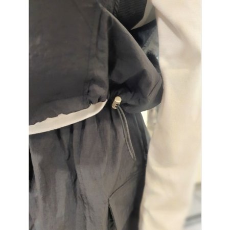 바스락 스트링 후드 스커트 세트 블랙