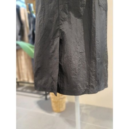 바스락 스트링 후드 스커트 세트 블랙