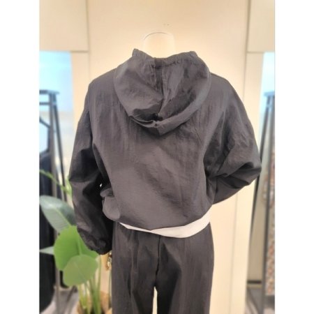 바스락 1980 후드 조거세트 블랙