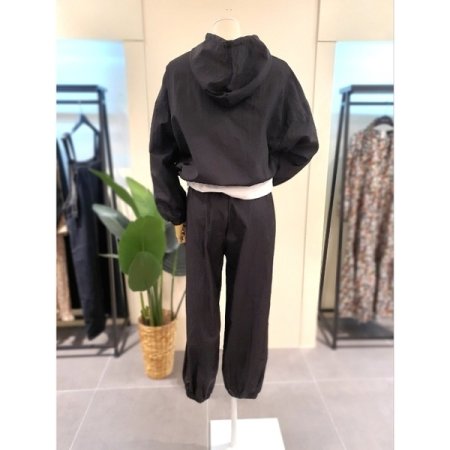 바스락 1980 후드 조거세트 블랙