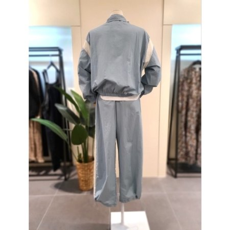 바스락 집업 점퍼 팬츠 세트 블루