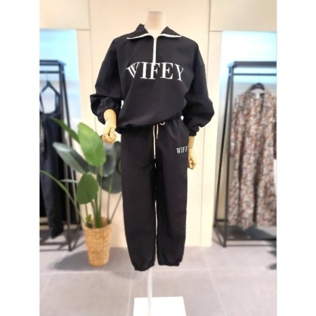 와이피 반집업 조거팬츠 세트 그레이