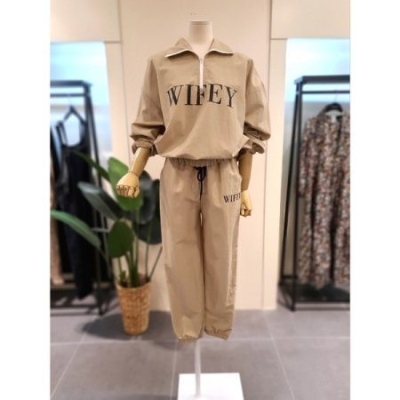 와이피 반집업 조거팬츠 세트 그레이