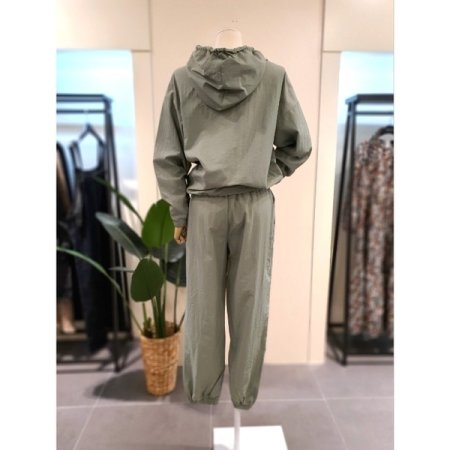 바스락 후드조거팬츠 세트 카키